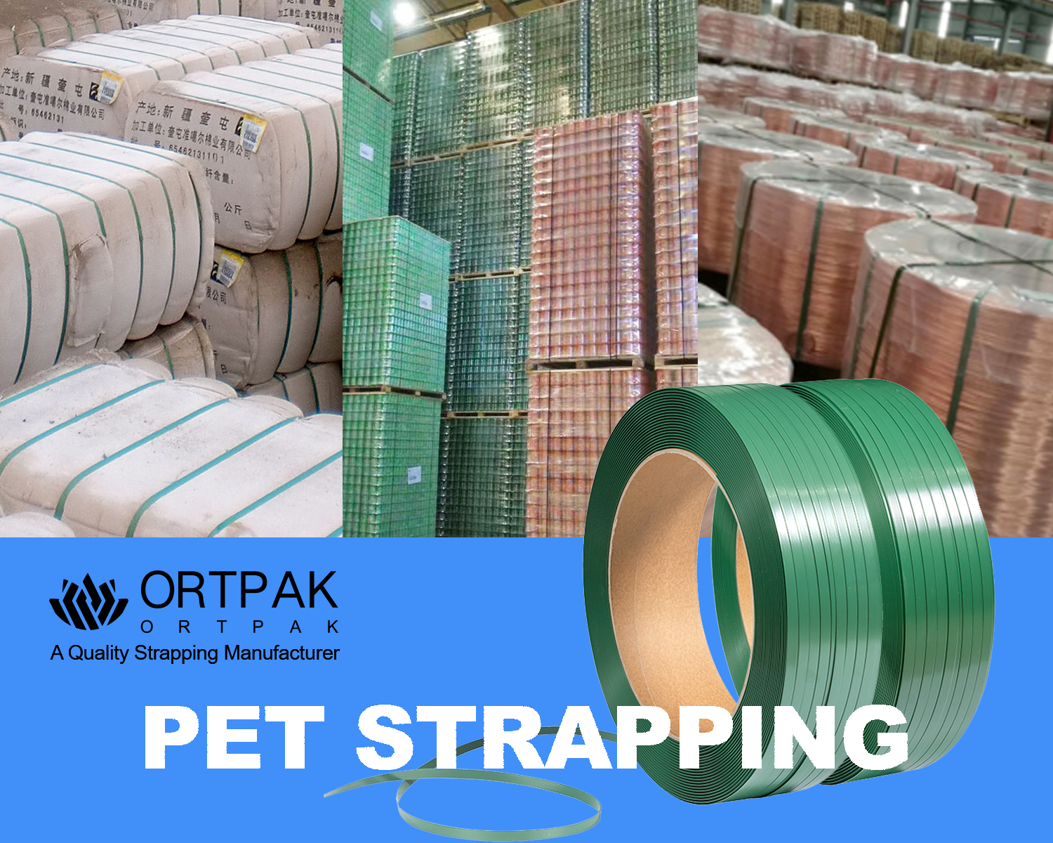 ORTPAK PET الربط: بديل مستدام للربط الفولاذي