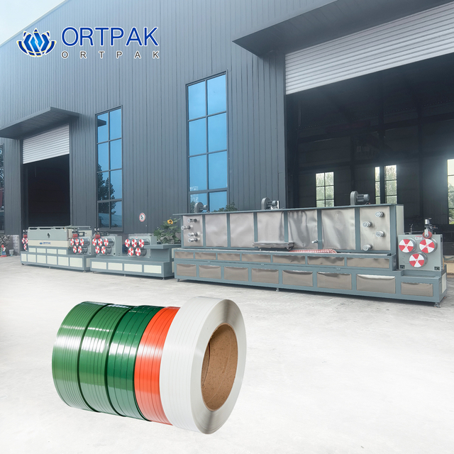 خط إنتاج شريط الربط البلاستيكي PP للحيوانات الأليفة / خط البثق / آلة صنع حزام تعبئة الحيوانات الأليفة